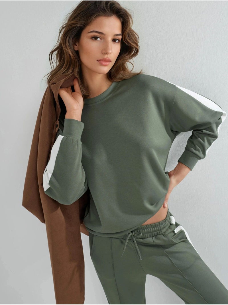 Set felpa e pantaloni regular fit modal touch hiccup Cachi - Kiabi