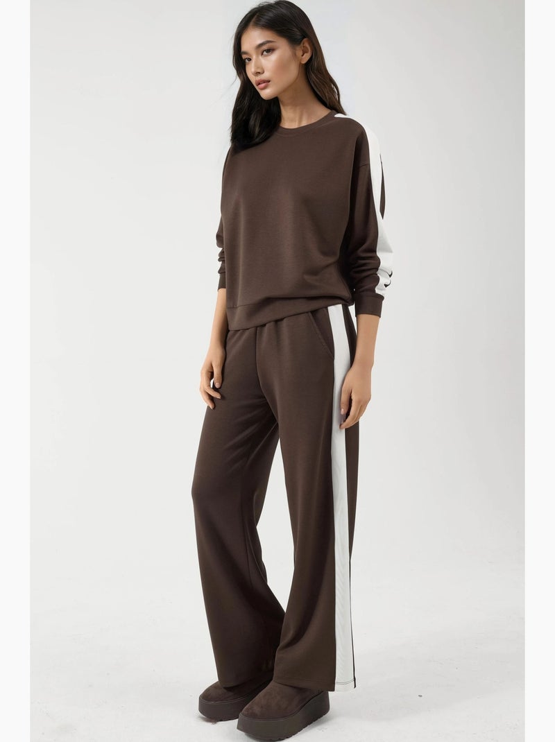 Set felpa e pantaloni regular fit modal touch hiccup Marrone cioccolato - Kiabi