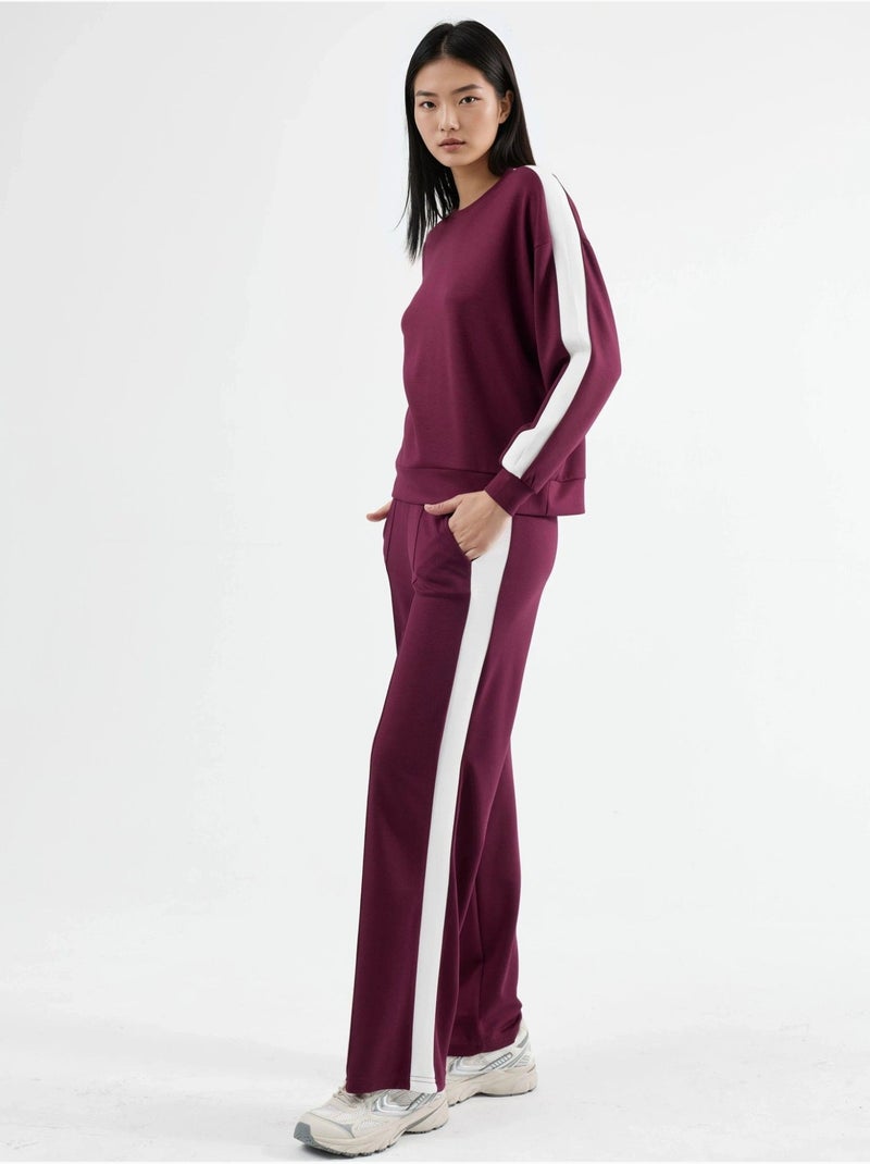 Set felpa e pantaloni regular fit modal touch hiccup Rosso bordeaux - Kiabi