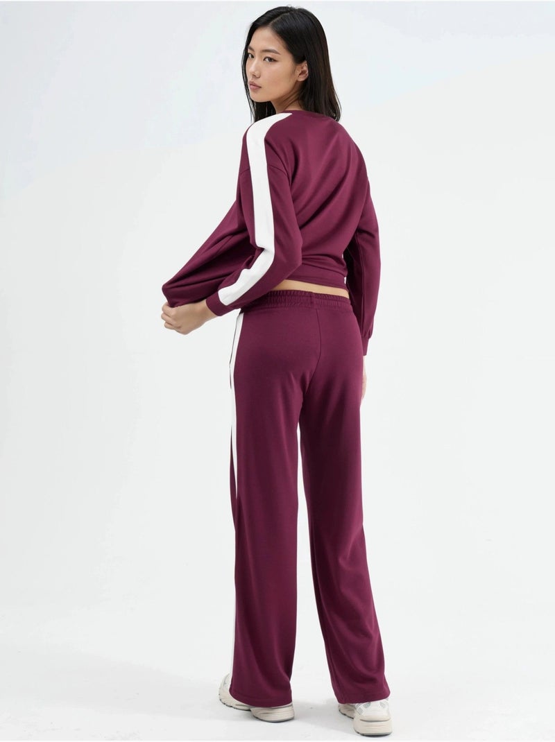 Set felpa e pantaloni regular fit modal touch hiccup Rosso bordeaux - Kiabi