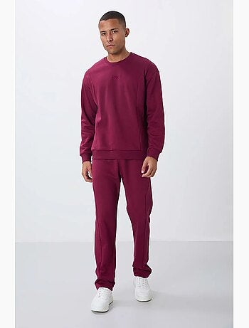 Set felpa in pile cotone-poliestere da uomo con felpa e pantaloni tommy
