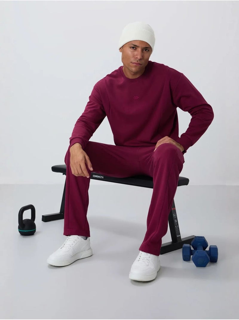 Set felpa in pile cotone-poliestere da uomo con felpa e pantaloni tommy Rosso bordeaux - Kiabi