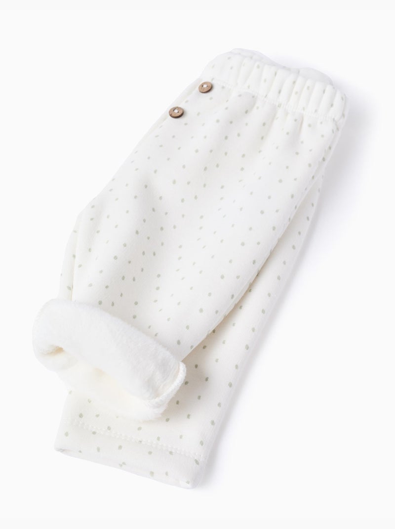 Set felpa + pantaloni con fodera in peluche Bianco - Kiabi