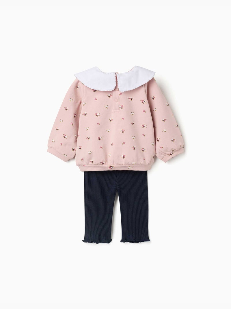 Set felpa spazzolata e leggings Rosa chiaro - Kiabi
