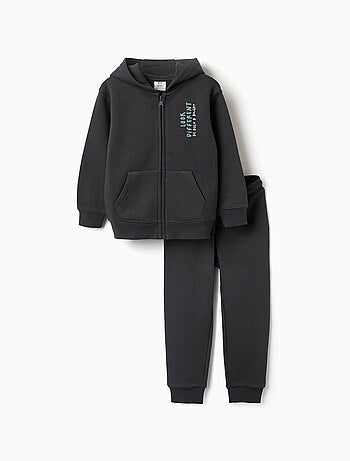 Set giacca con cappuccio e joggers spazzolati