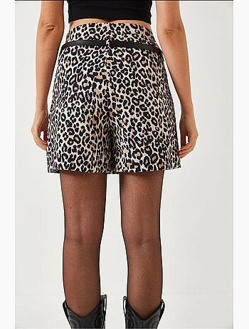 Set giacca con stampa leopardata e pantaloni a gamba ampia lucci