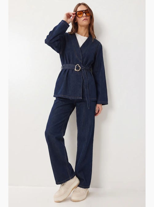 Set giacca in gabardine di cotone e pantaloni a gamba ampia istanbul - Kiabi Set giacca in gabardine di cotone e pantaloni a gamba ampia istanbul - Kiabi