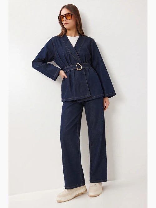 Set giacca in gabardine di cotone e pantaloni a gamba ampia istanbul - Kiabi Set giacca in gabardine di cotone e pantaloni a gamba ampia istanbul - Kiabi