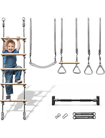 Set Ginnastica 5 in 1 HyperMotion - Area Giochi per Interni e Giardino - 100 kg