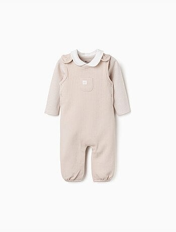 Set in cotone body a righe + tutina