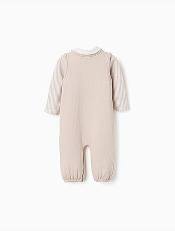 Set in cotone body a righe + tutina