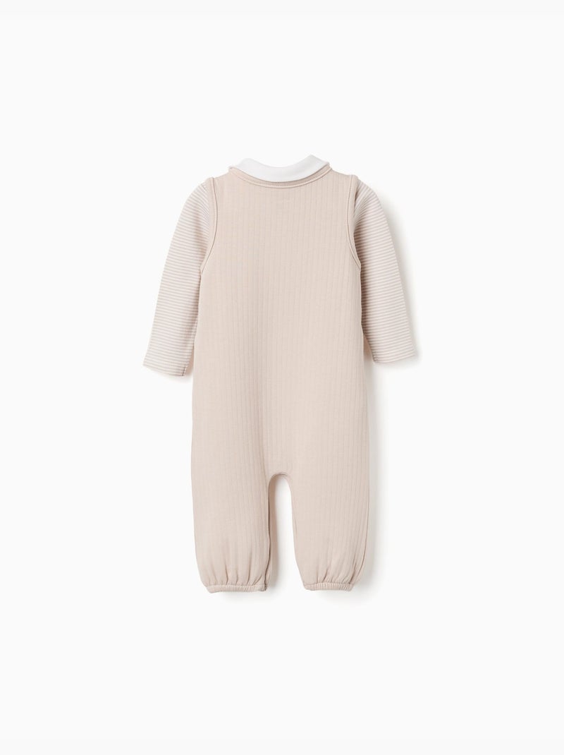 Set in cotone body a righe + tutina Grigio chiaro - Kiabi