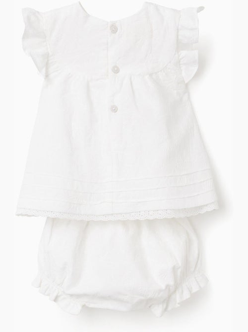 Set in cotone con blouse e bloomers con volant - Kiabi