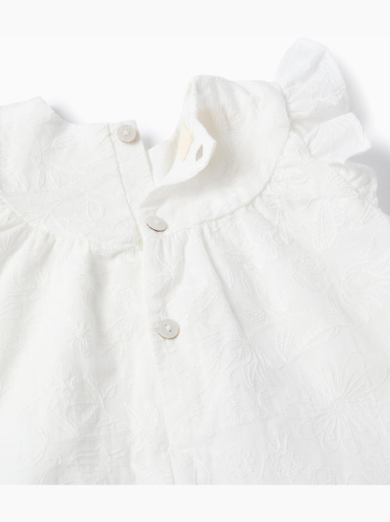Set in cotone con blouse e bloomers con volant Beige chiaro - Kiabi