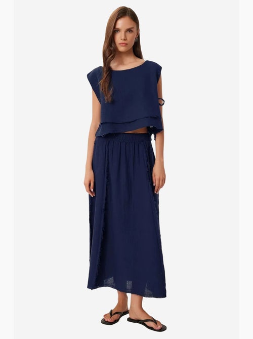 Set in cotone con blusa senza maniche e gonna a gamba ampia istanbul - Kiabi Set in cotone con blusa senza maniche e gonna a gamba ampia istanbul - Kiabi