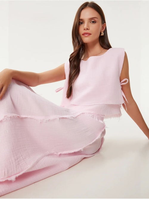 Set in cotone con blusa senza maniche e gonna a gamba ampia istanbul - Kiabi Set in cotone con blusa senza maniche e gonna a gamba ampia istanbul - Kiabi