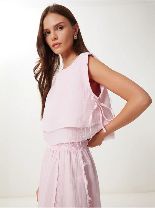 Set in cotone con blusa senza maniche e gonna a gamba ampia istanbul - Kiabi Set in cotone con blusa senza maniche e gonna a gamba ampia istanbul - Kiabi