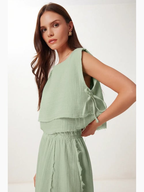 Set in cotone con blusa senza maniche e gonna a gamba ampia istanbul - Kiabi Set in cotone con blusa senza maniche e gonna a gamba ampia istanbul - Kiabi