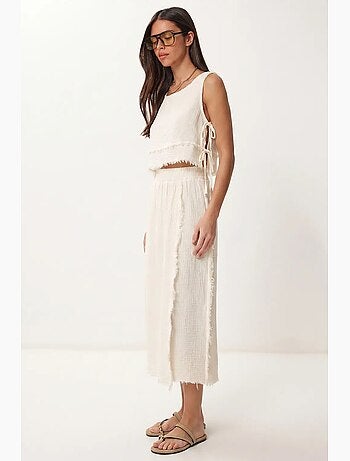 Set in cotone con blusa senza maniche e gonna midi istanbul