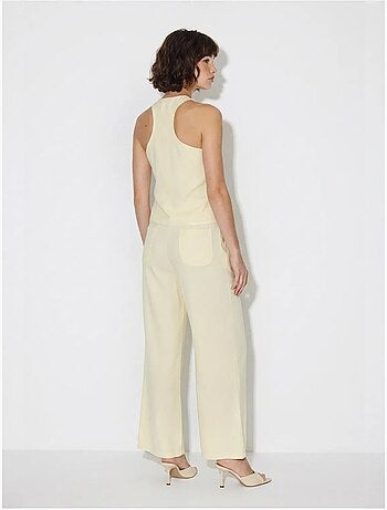 Set in cotone con gilet e pantaloni a gamba larga lucci