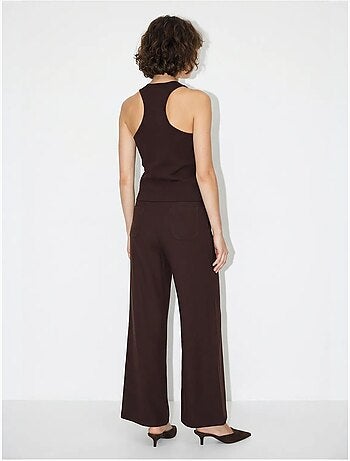 Set in cotone con gilet e pantaloni a gamba larga lucci