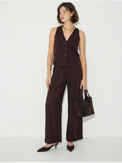 Set in cotone con gilet e pantaloni a gamba larga lucci - Kiabi Set in cotone con gilet e pantaloni a gamba larga lucci - Kiabi