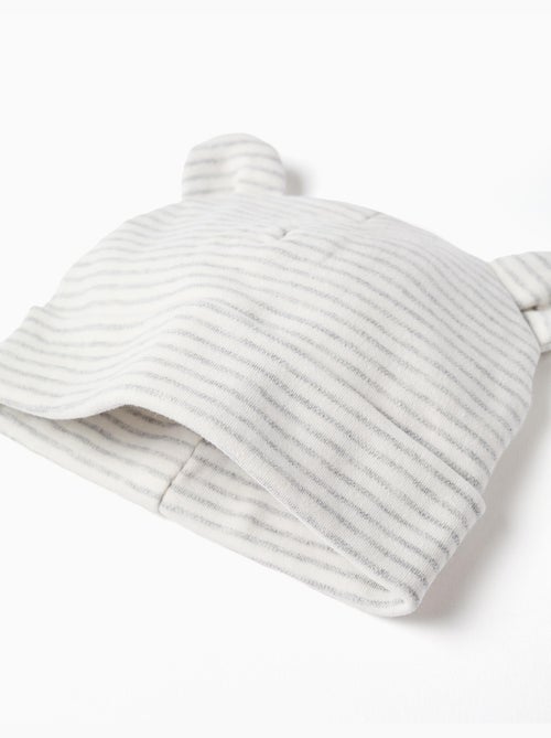 Set in cotone di berretto + guanti a righe - Kiabi