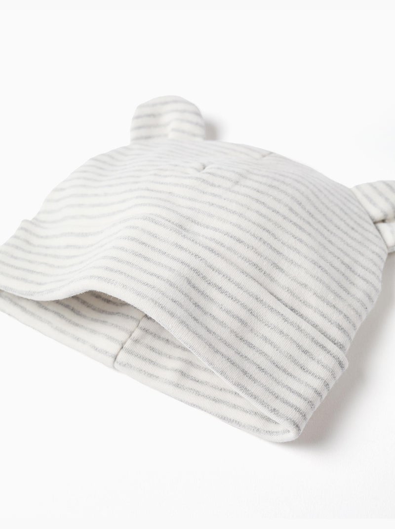 Set in cotone di berretto + guanti a righe Grigio bianco - Kiabi
