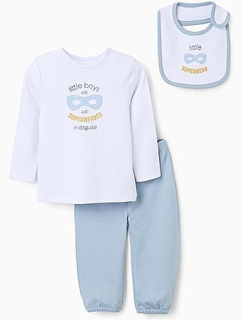 Set in cotone di Pigiami + bavaglino