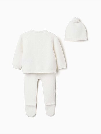Set in maglia di cotone 3 pezzi