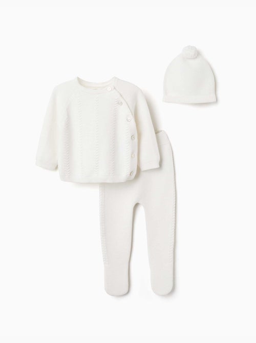Set in maglia di cotone 3 pezzi - Kiabi Set in maglia di cotone 3 pezzi - Kiabi