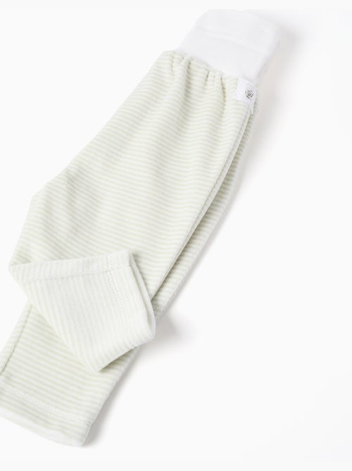 Set in velluto di maglione + pantaloni a righe - Kiabi