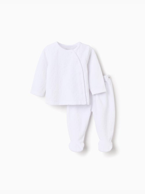 Set in velluto di maglione + pantaloni con piedini - Kiabi