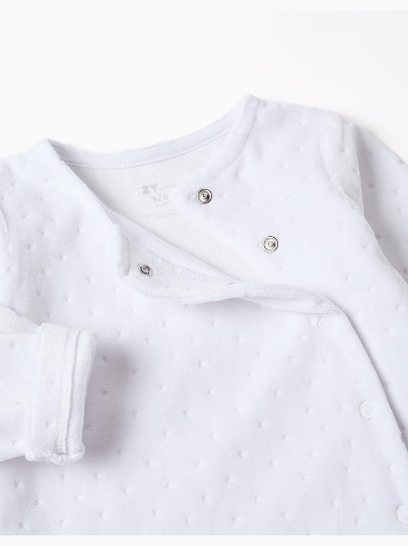 Set in velluto di maglione + pantaloni con piedini Bianco - Kiabi
