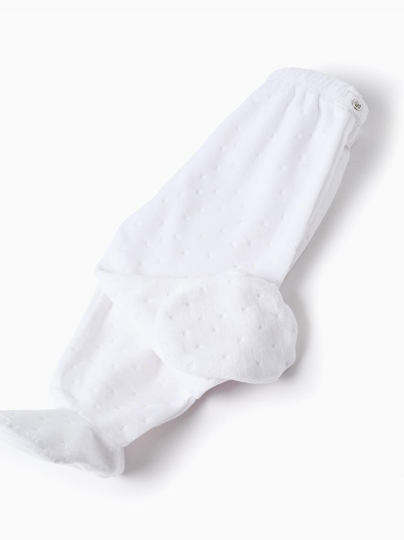 Set in velluto di maglione + pantaloni con piedini Bianco - Kiabi