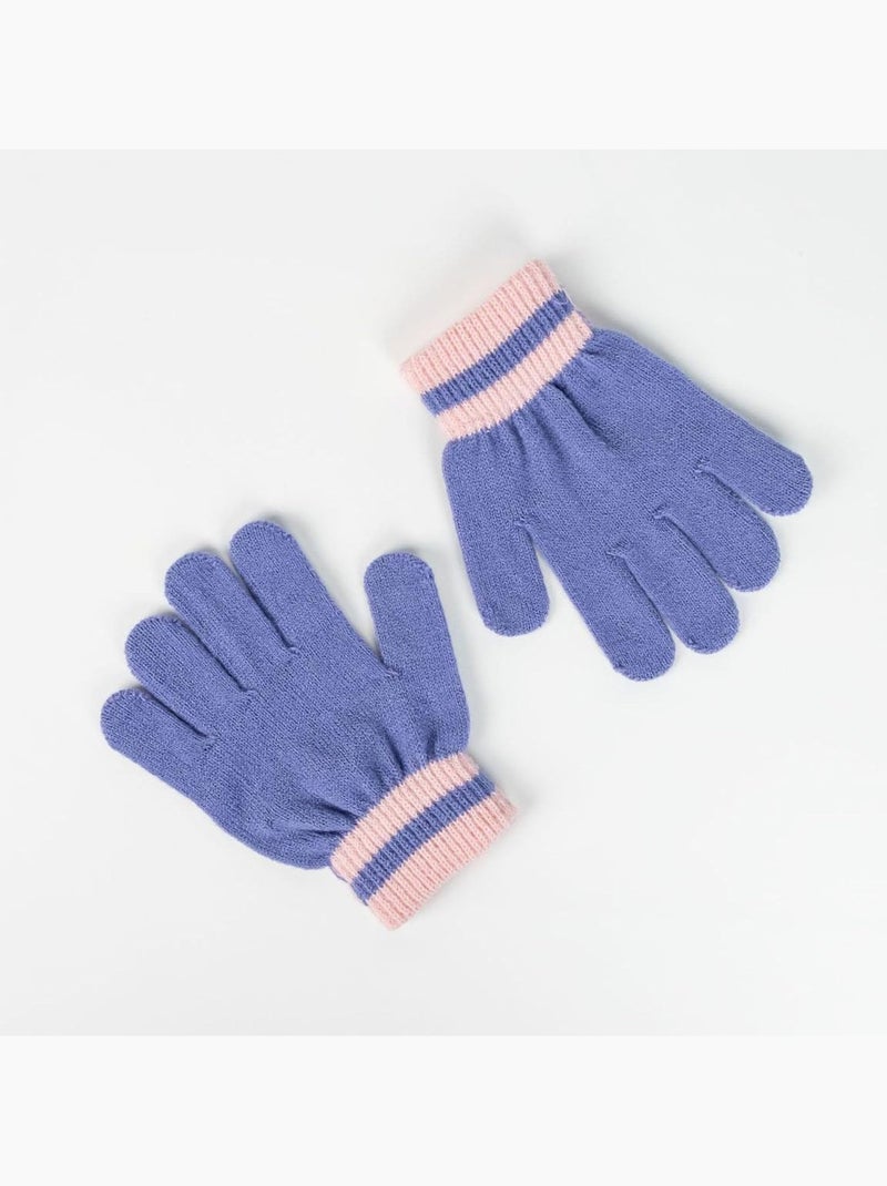 Set invernale Stitch 3 pezzi berretto snood e guanti - Taglia unica Malva - Kiabi