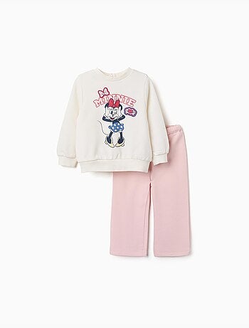 Set jogging in cotone con stampa minnie