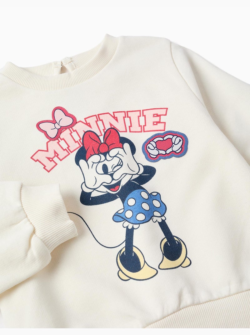 Set jogging in cotone con stampa minnie Bianco - Kiabi