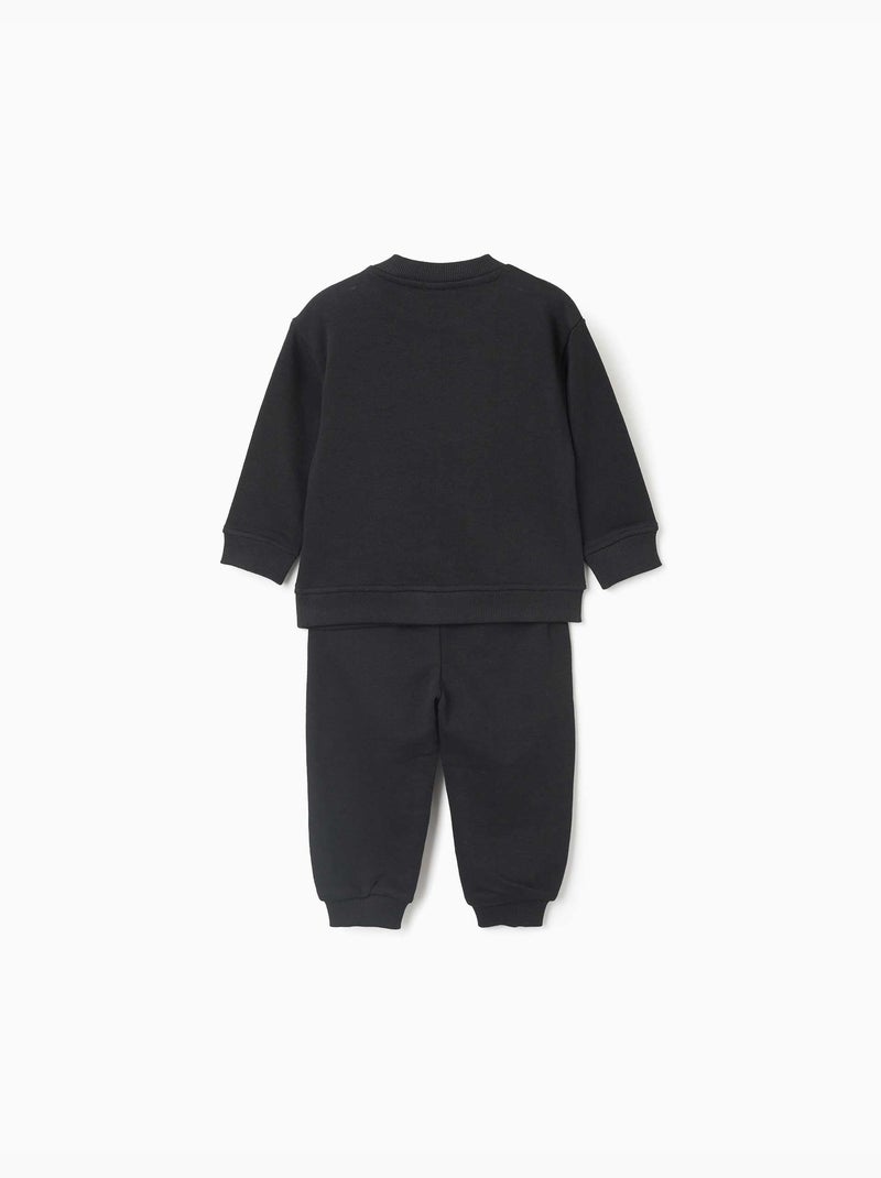 Set jogging in pile con stampa che si illumina al buio Nero Nero - Kiabi