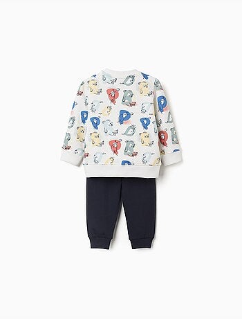 Set jogging stampato con lettere