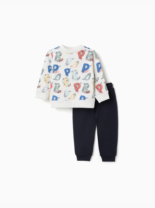 Set jogging stampato con lettere - Kiabi