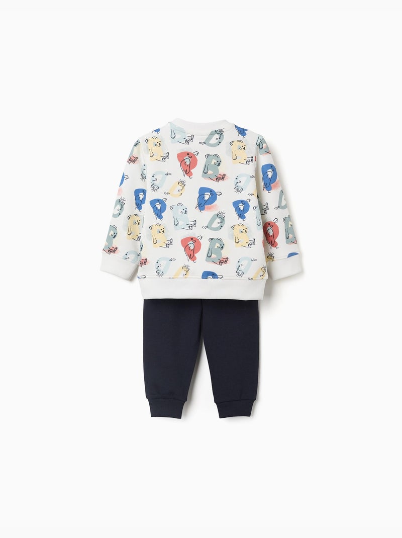 Set jogging stampato con lettere Bianco - Kiabi