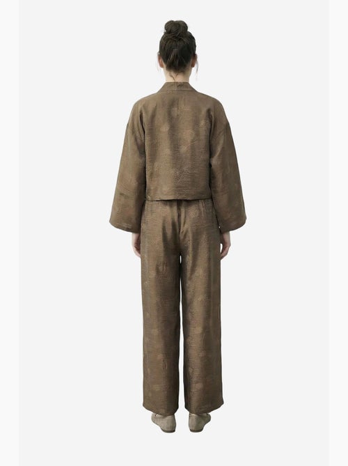 Set kimono oversize con scollo a v floreale e pantaloni a gamba ampia lucci - Kiabi Set kimono oversize con scollo a v floreale e pantaloni a gamba ampia lucci - Kiabi