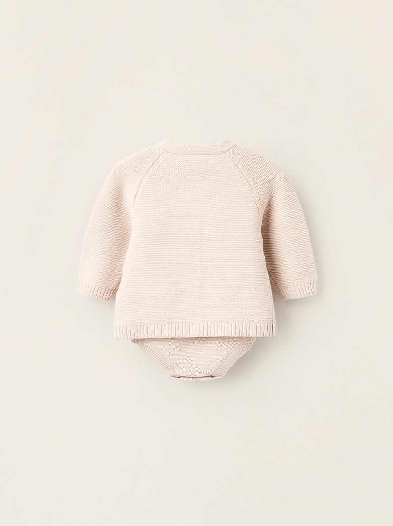 Set lavorato a maglia 4 pezzi in cotone Beige chiaro - Kiabi