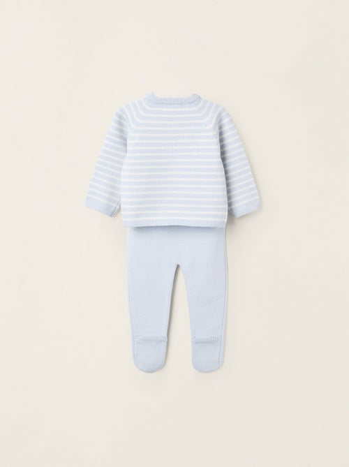 Set lavorato a maglia a righe - Kiabi