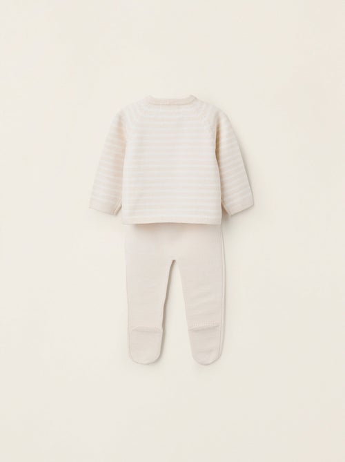 Set lavorato a maglia a righe - Kiabi
