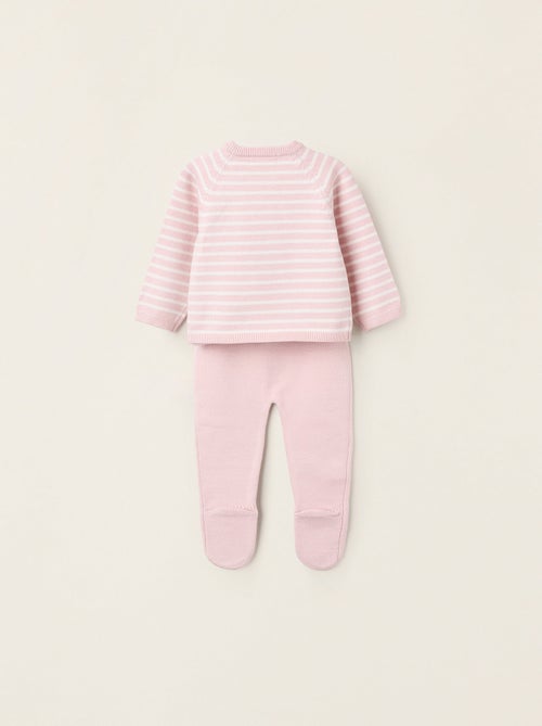 Set lavorato a maglia a righe - Kiabi