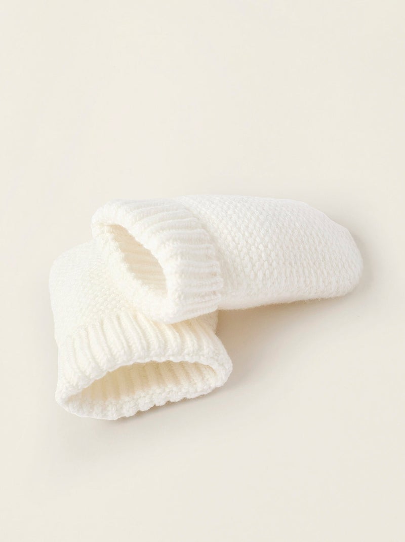 Set lavorato a maglia berretto + guanti Bianco - Kiabi