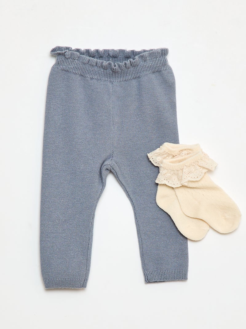 Set Legging fantasia + calzino in pizzo Blu - Kiabi