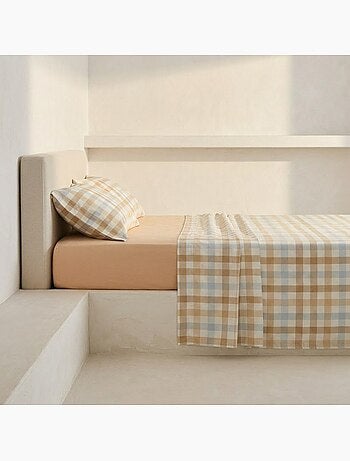 Set lenzuola 100% cotone a quadretti Vichy, include federa - Gamusi